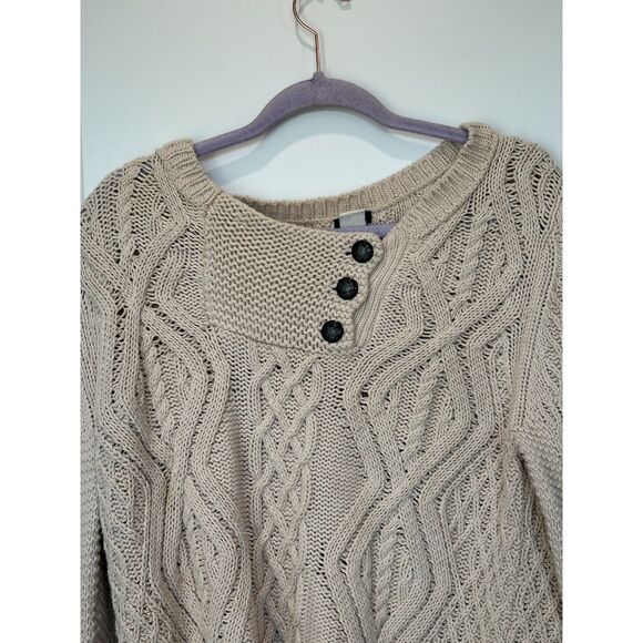 J.Crew Fisherman's Henley Sweater Cream - Picture 5 of 5